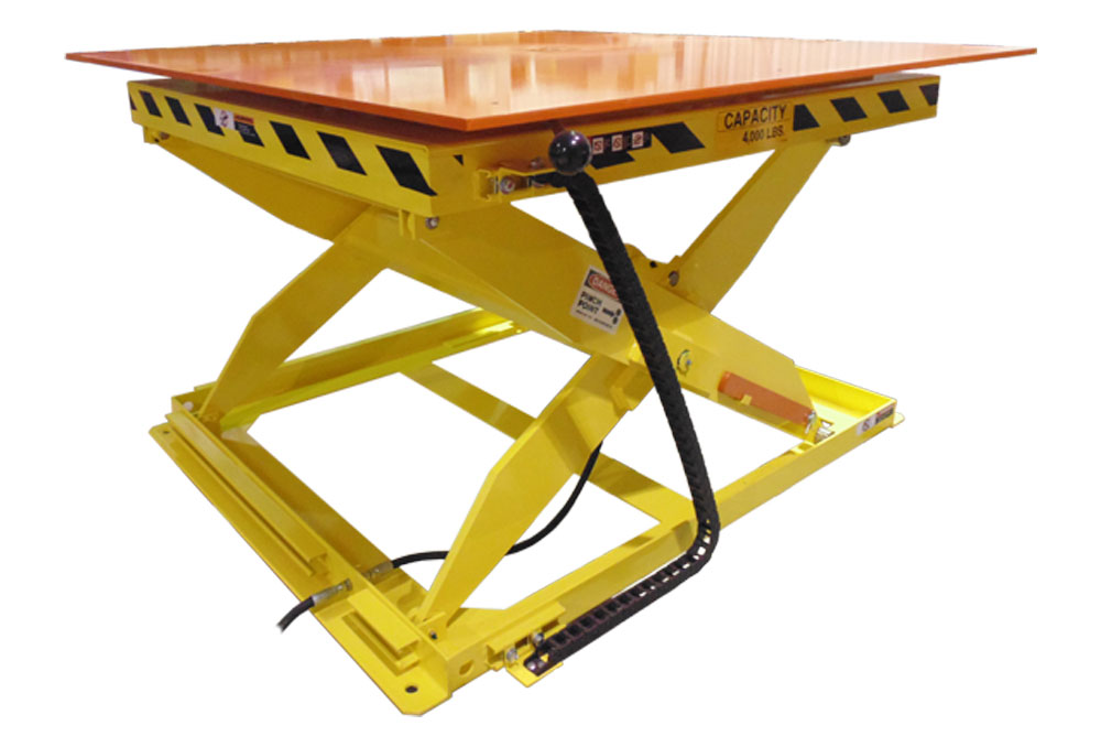 Scissor Lift and Manual Turntable