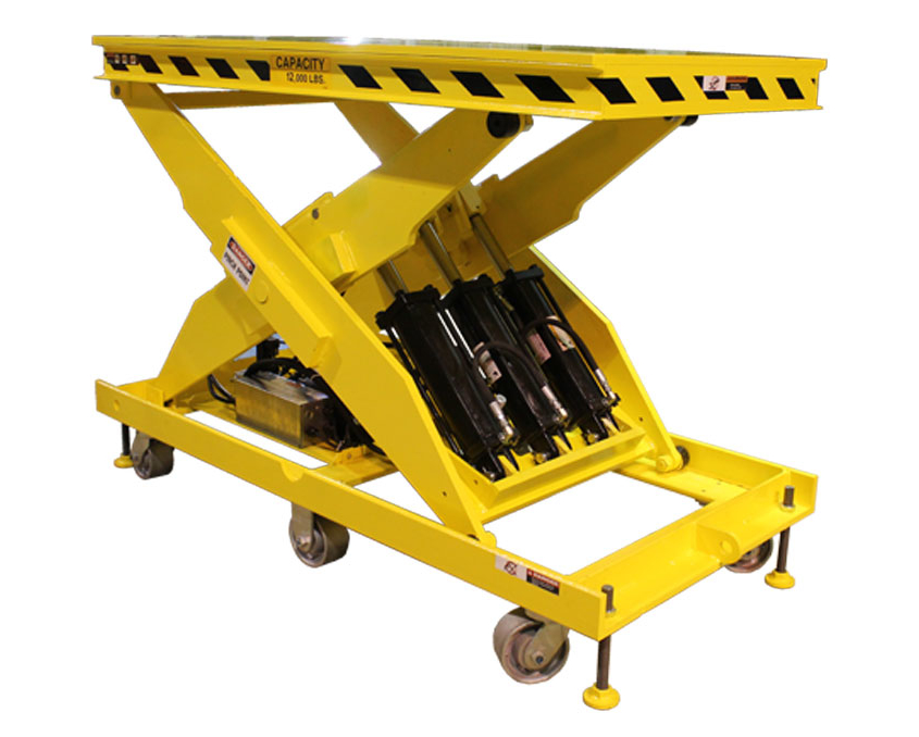 Scissor Lift with Heavy Duty Casters